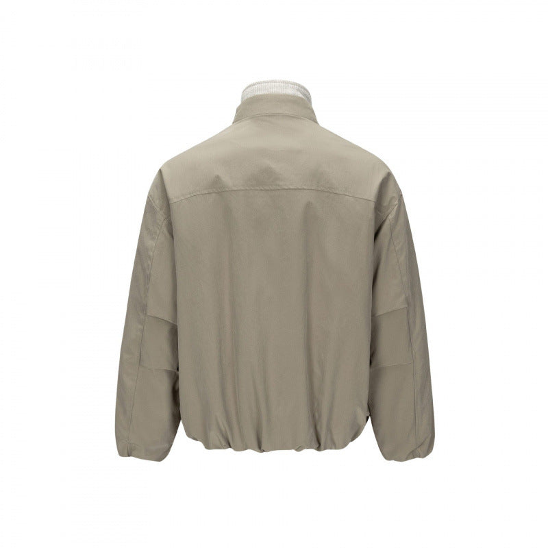 Herren Ultraleichte Tech-Blousonjacke mit Raglanärmeln, Stehkragen und Reißverschlusstaschen Drune
