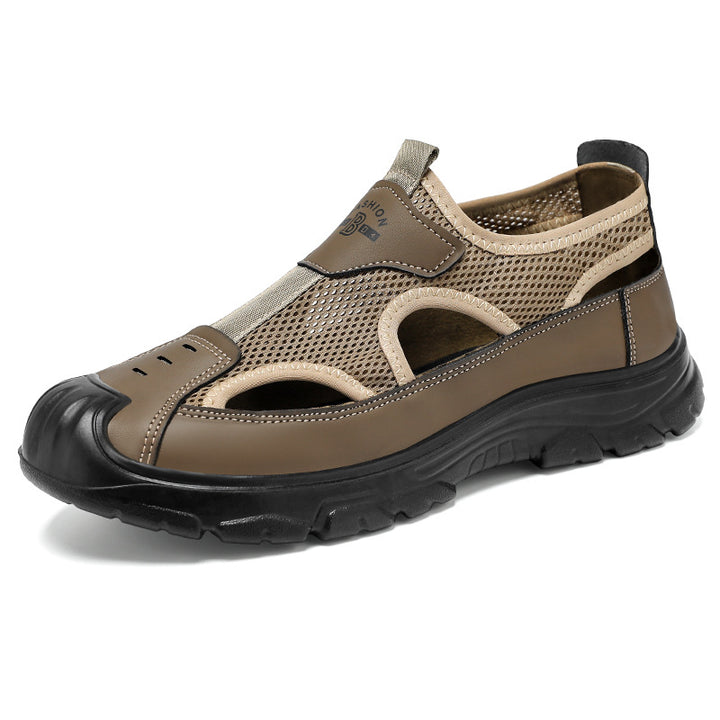 Herren nan atmungsaktive Outdoor-Sandale mit stoßdämpfender Sohle und verstärktem Zehenschutz Drune