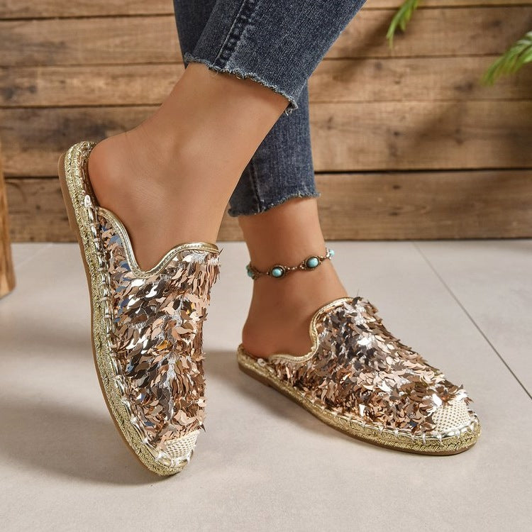 Damen Glitzernde Espadrilles mit bequemer Einlegesohle Drune
