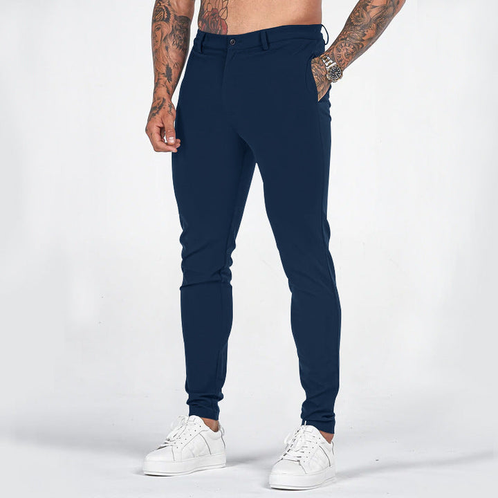 Herren elegante Slim-Fit Chinohose mit elastischem Bund und praktischen Taschen Drune