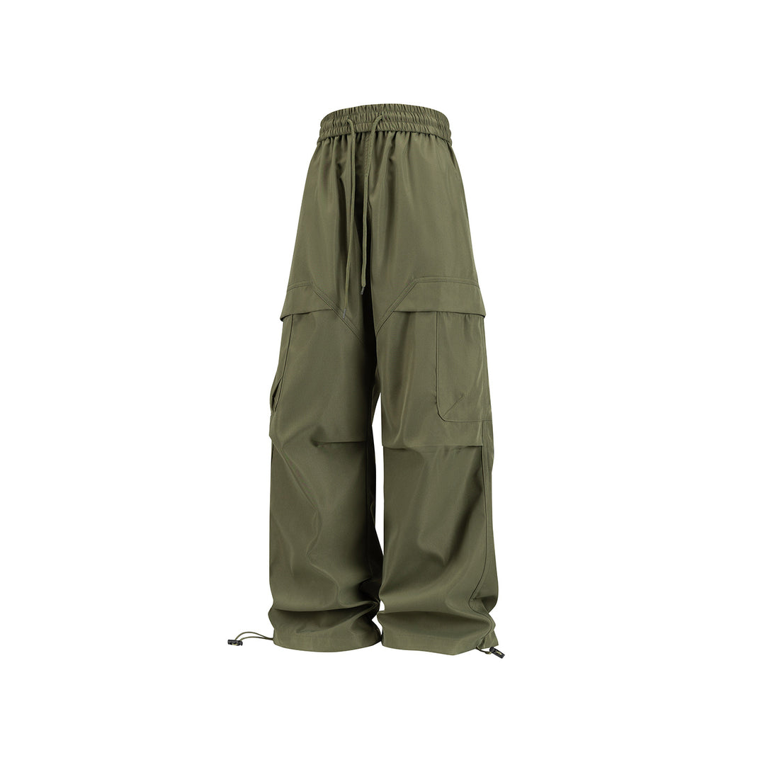 Unisex Weite Cargo-Hose im Utility-Baggy-Stil mit Elastikbund und verstellbaren Beinabschlüssen Drune