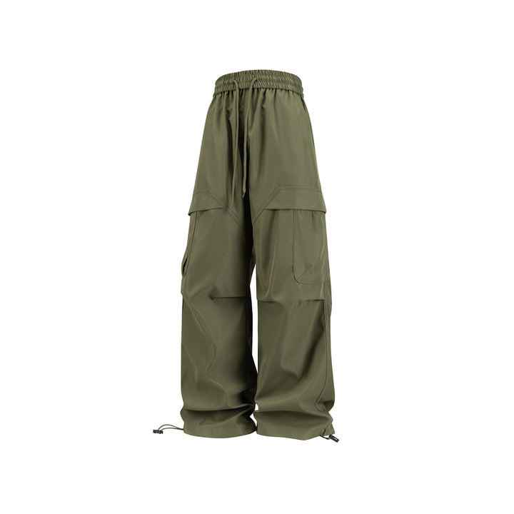Unisex Weite Cargo-Hose im Utility-Baggy-Stil mit Elastikbund und verstellbaren Beinabschlüssen Drune