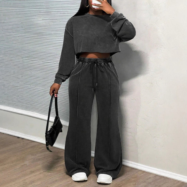Damen trendiges und lässiges Set mit weitem Schnitt Drune