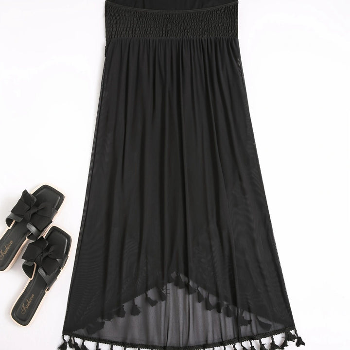 Damen Strandkleid mit raffiniertem Volant und elastischen Anpassungen Drune