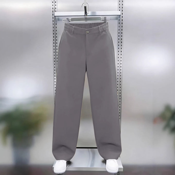 Herren Weite Twillhose mit hohem Bund, elastischem Rückenbund und geradem Bein Drune