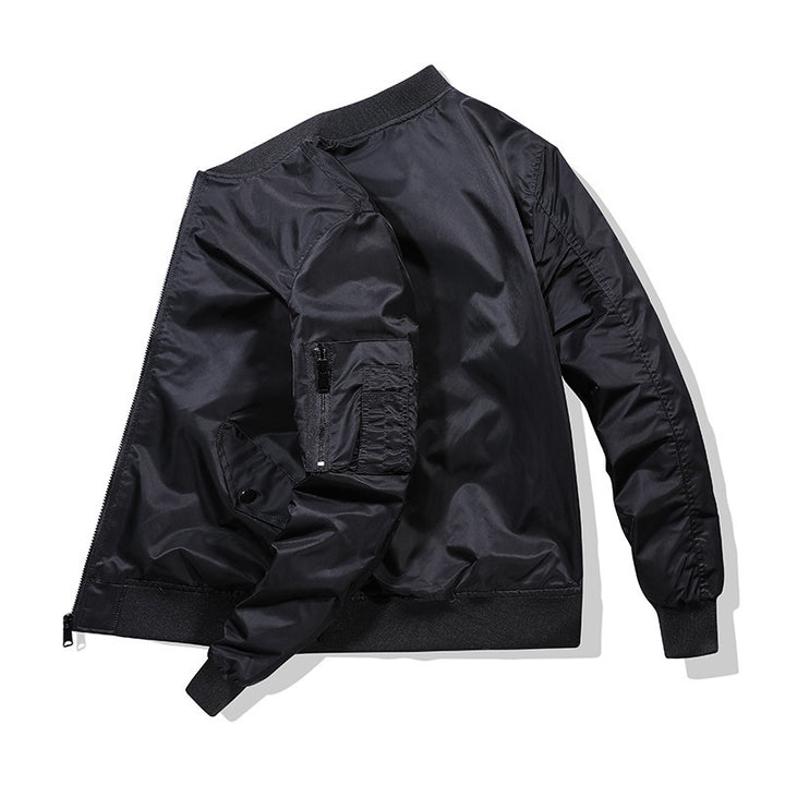 Herren Piloten‑Bomberjacke im Nylon‑Finish mit Ärmel‑Organizer und gerippten Bündchen Drune