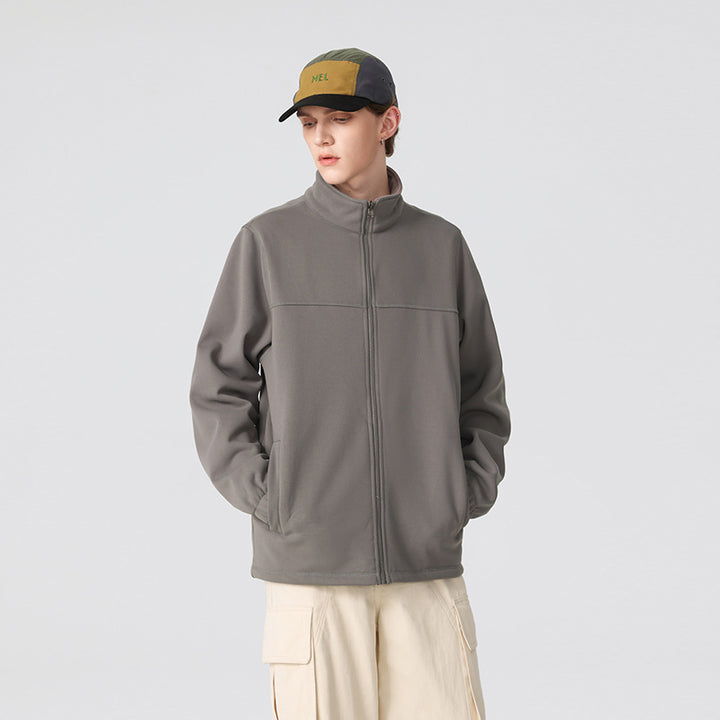 Herren Thermo-Fleece-Softshelljacke mit Stehkragen, Frontreißverschluss und elastischen Bündchen Drune