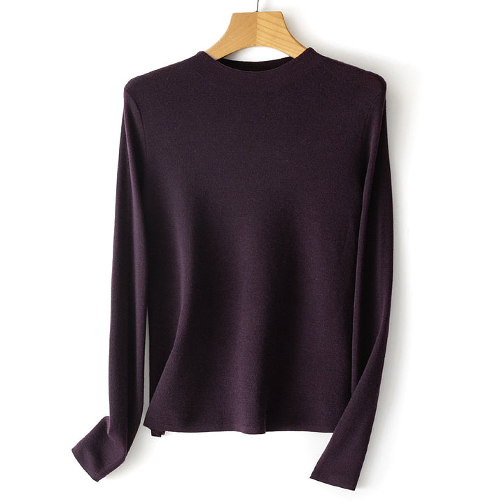 Damen Feinstrick-Pullover mit kurzem Stehkragen und schmaler Silhouette Drune