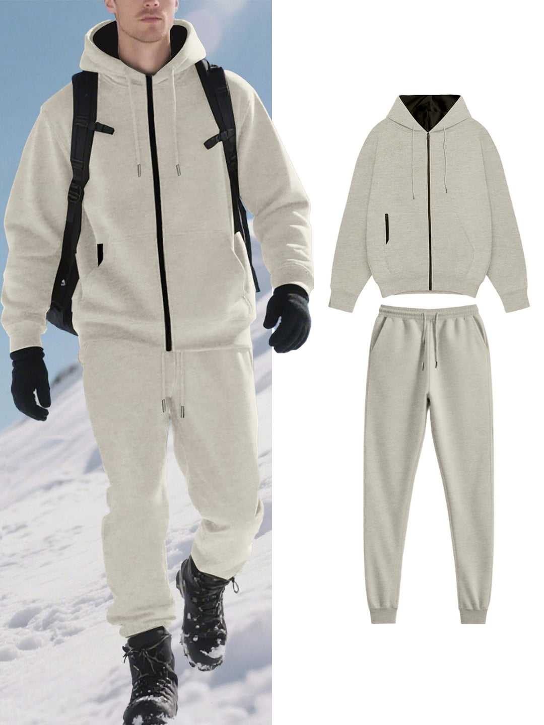 Herren Funktions-Jogginganzug mit warmem Futter und praktischen Taschen Drune