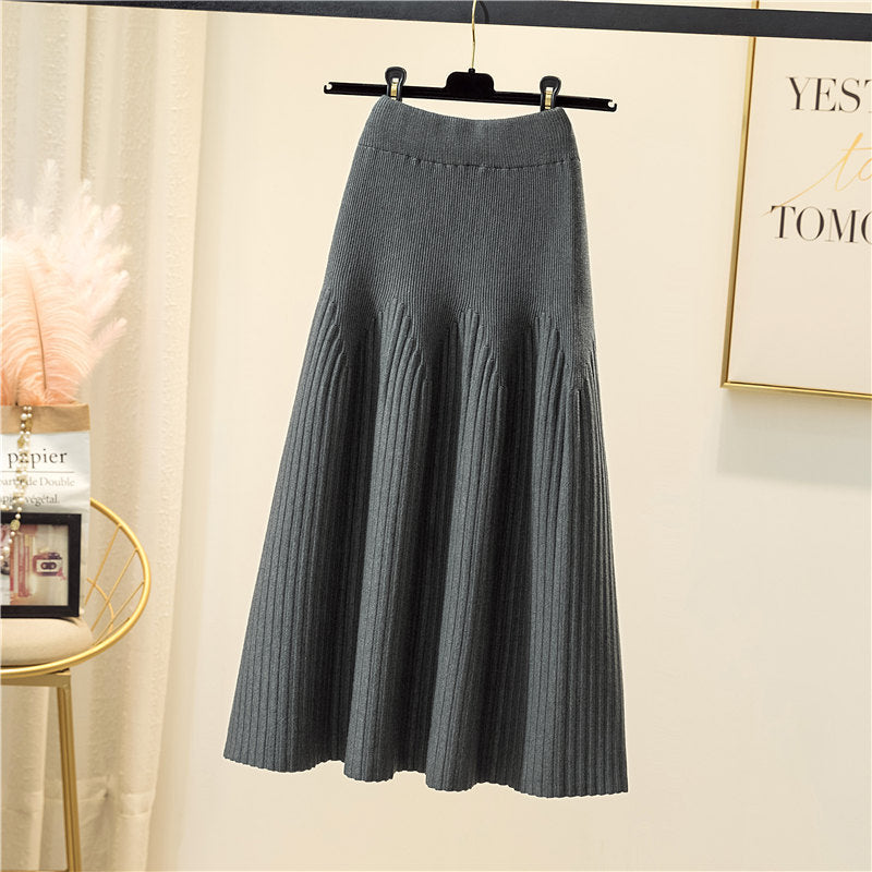 Damen Eleganter Plissee-Maxiröck mit voluminösem Saum Drune