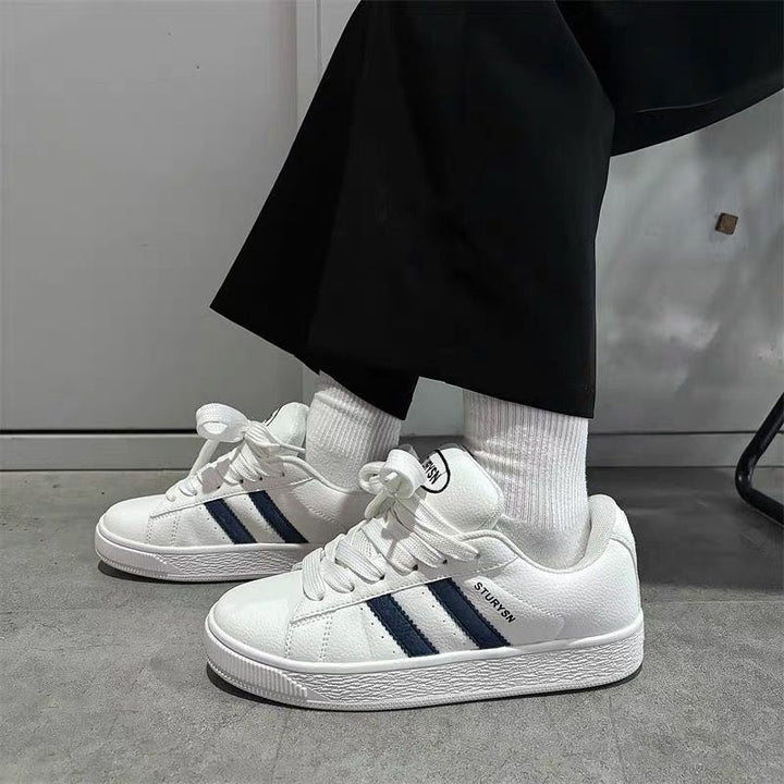 Damen modische Sneakers mit flacher Sohle und atmungsaktive Oberfläche Drune