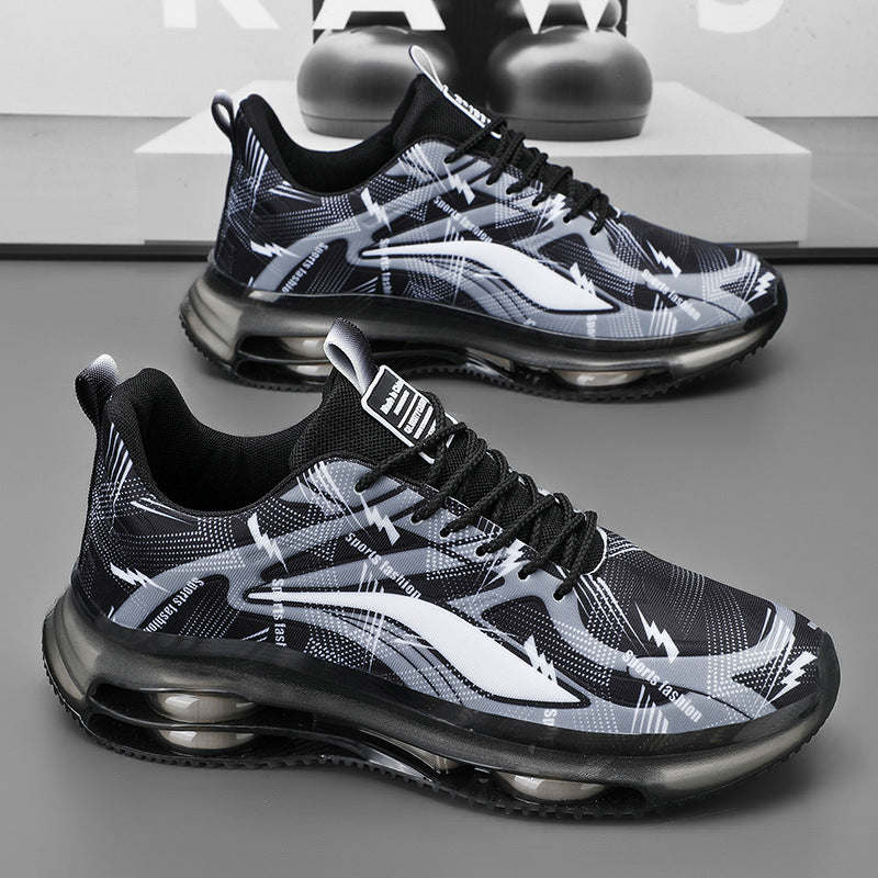Unisex atmungsaktive Laufsneaker mit sichtbarer Luftkammersohle und reflektierendem Mesh-Obermaterial Drune