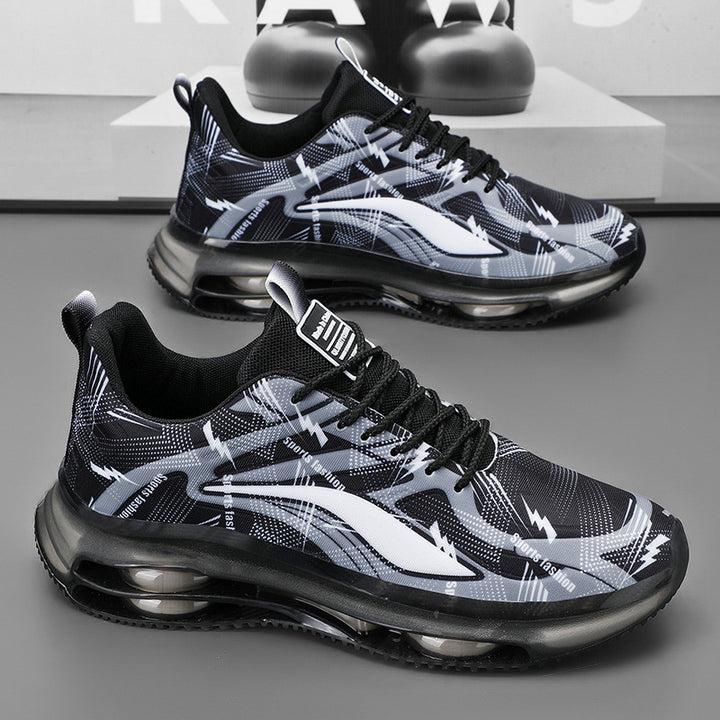 Unisex atmungsaktive Laufsneaker mit sichtbarer Luftkammersohle und reflektierendem Mesh-Obermaterial Drune