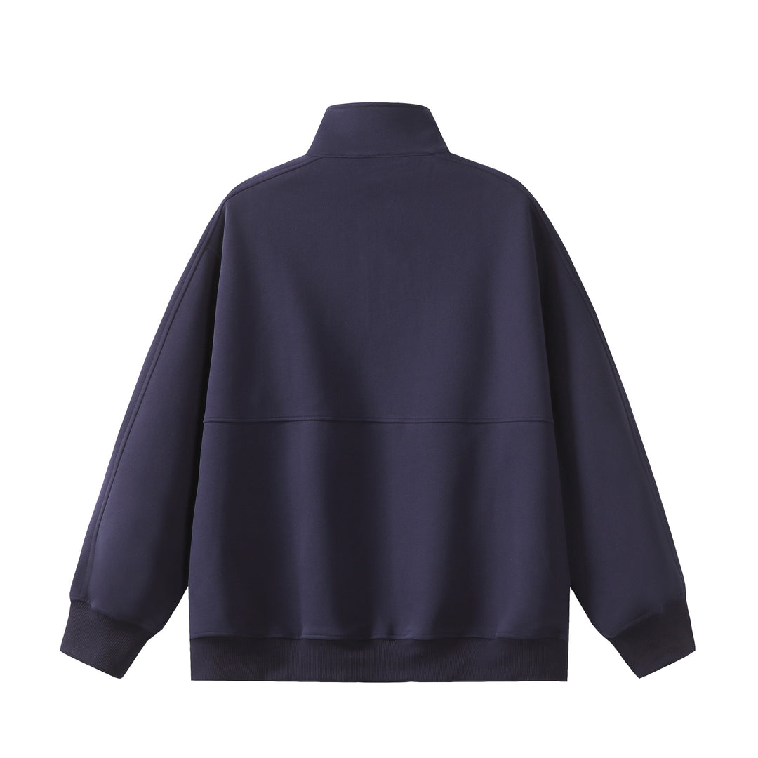 Herren Halbzip-Sweatshirt mit Stehkragen, Kängurutasche und Relaxed-Schnitt Drune