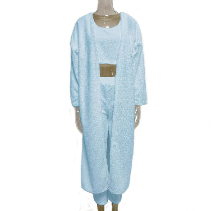Damen Set aus weichem Strickoberteil und modischen Leggings Drune