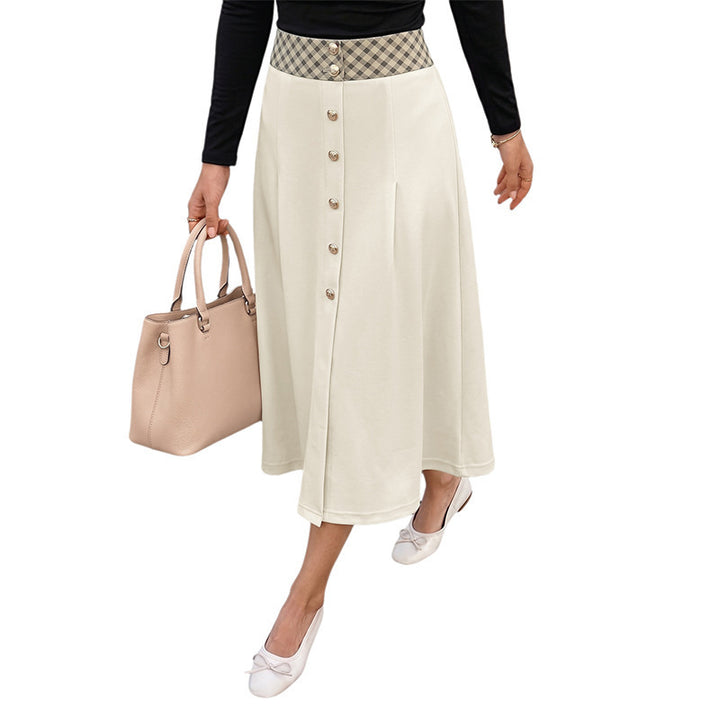 Damen Elegante Off-Shoulder Bluse und Midi-Rock Set Drune