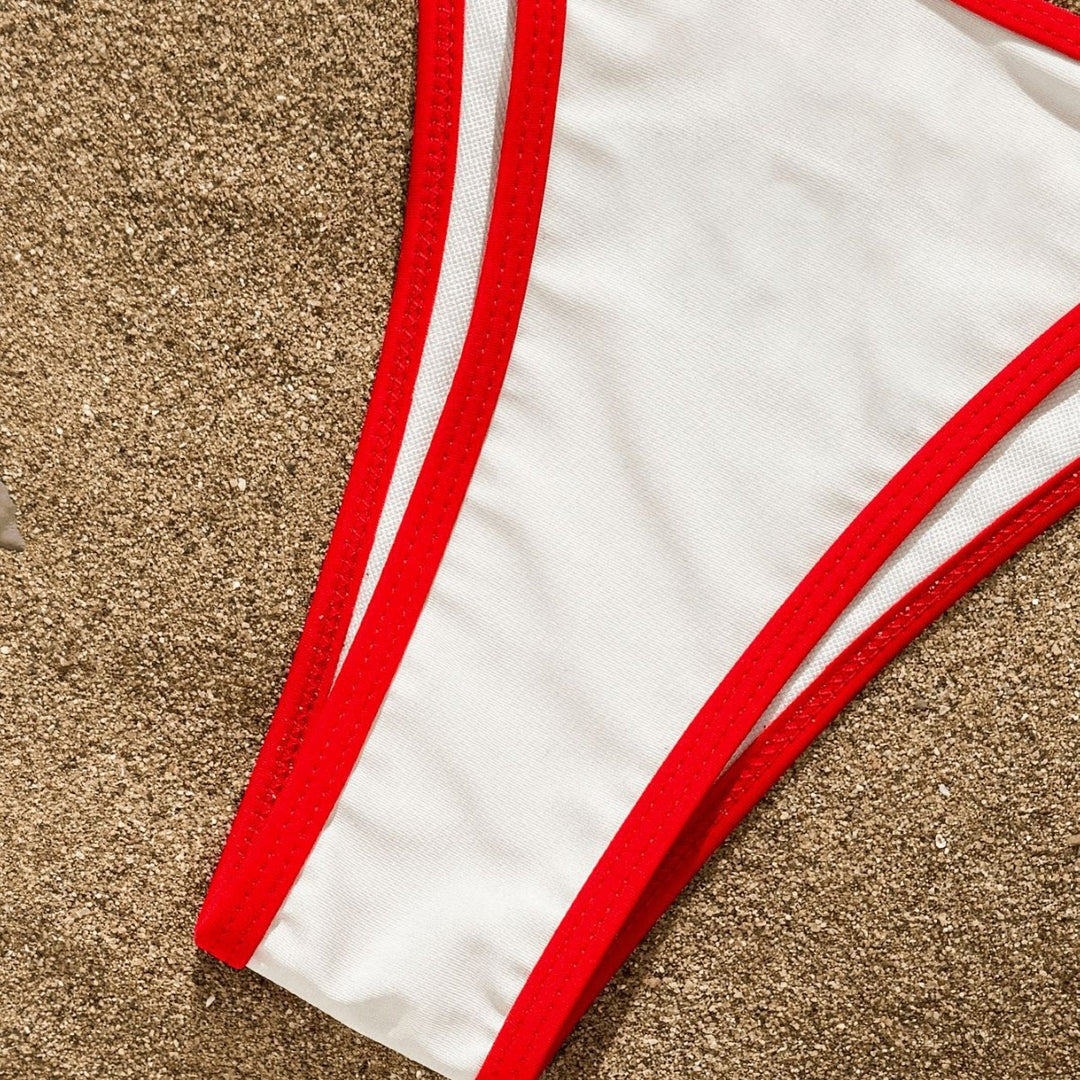 Damen Bikiniset mit bedrucktem Crop-Top Drune