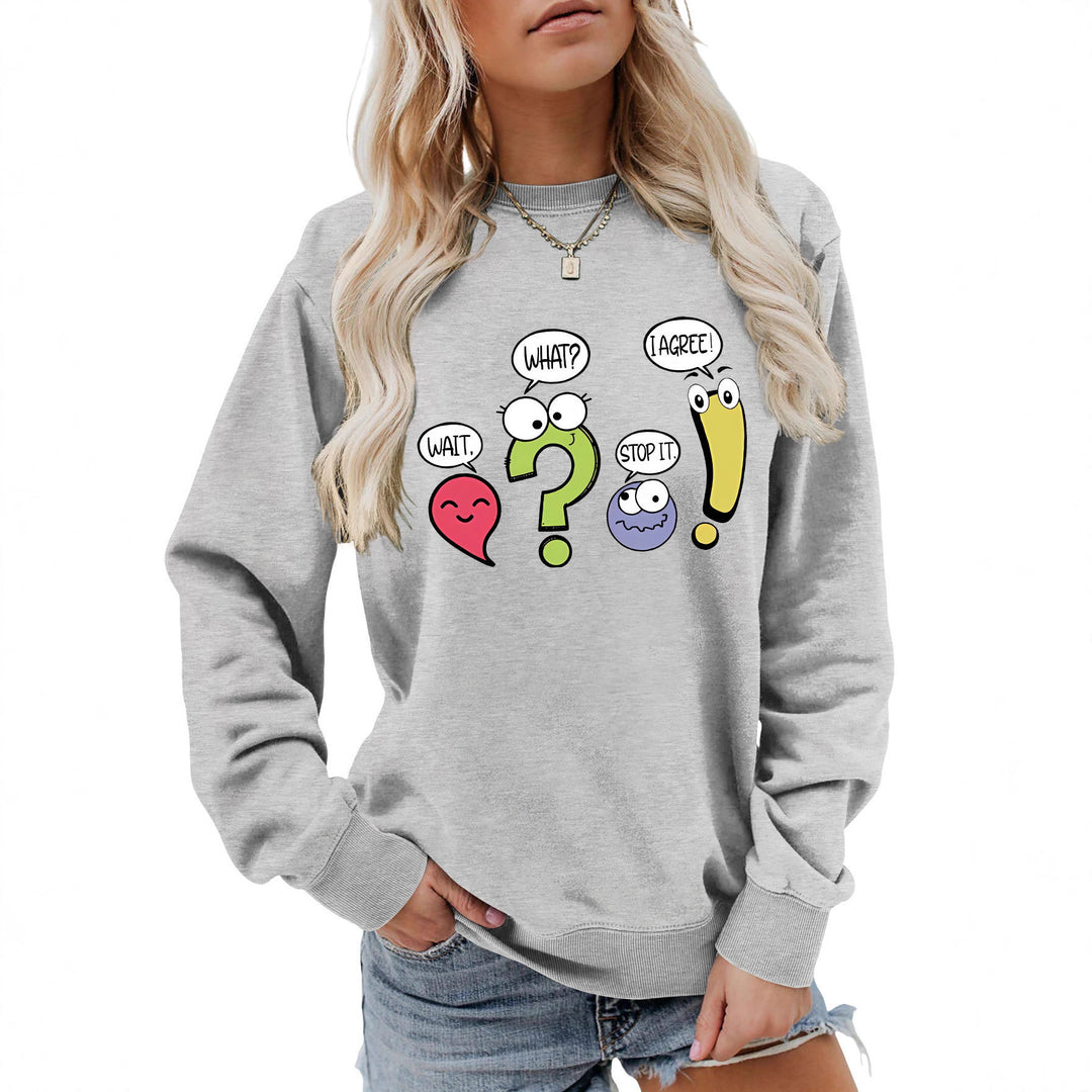 Damen lässiger Pullover mit humorvollem Print Drune