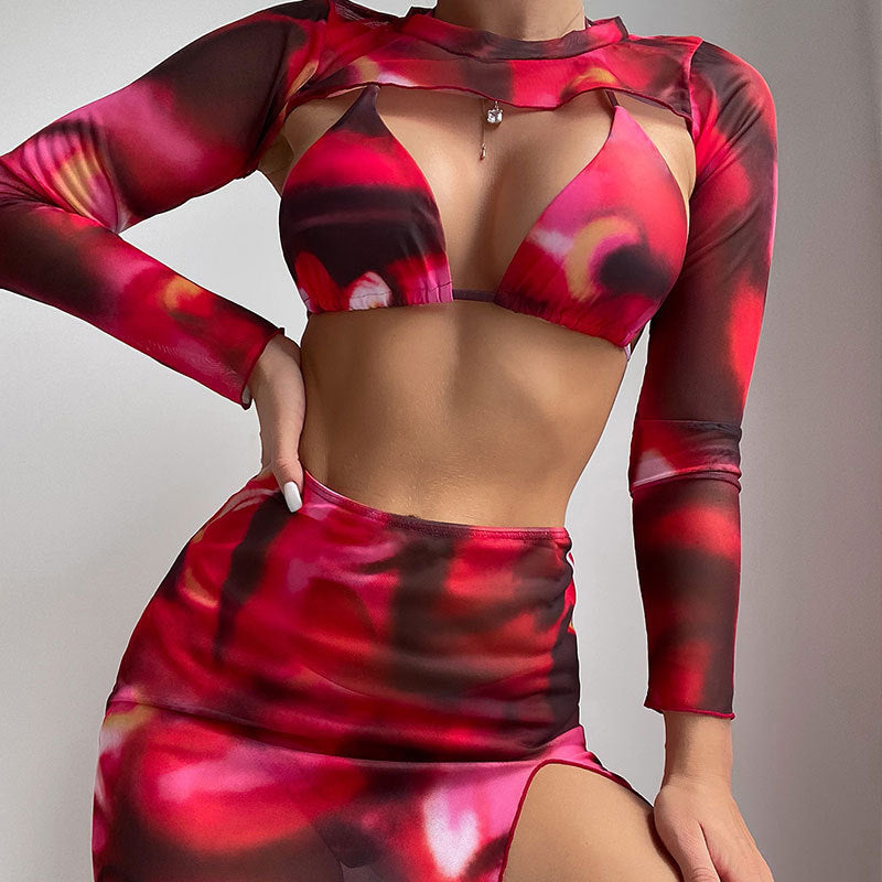 Damen Crop-Top und Rock Set Drune