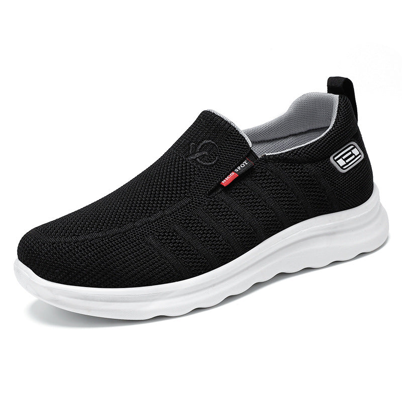 Herren nan atmungsaktiver gestrickter Slip-On Sneaker mit elastischem Einstieg und stoßdämpfender EVA-Zwischensohle Drune