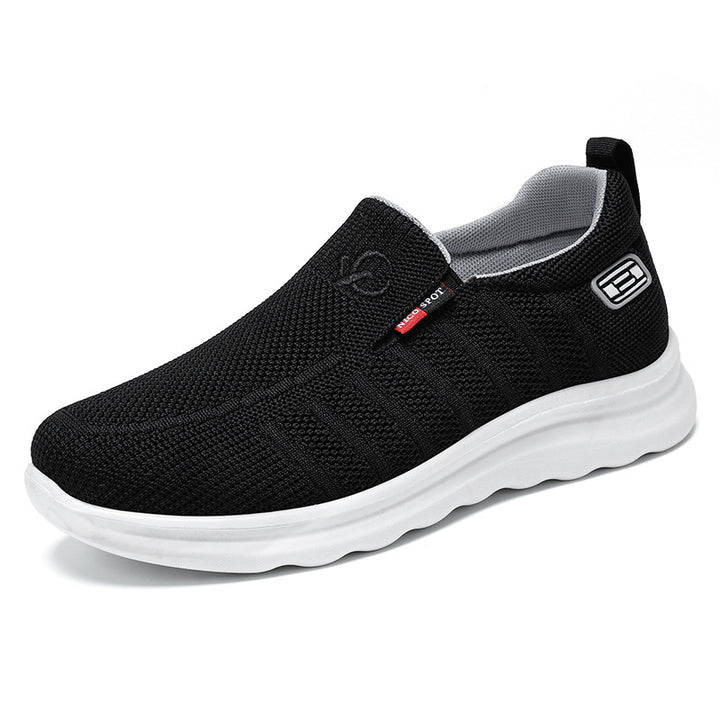 Herren nan atmungsaktiver gestrickter Slip-On Sneaker mit elastischem Einstieg und stoßdämpfender EVA-Zwischensohle Drune