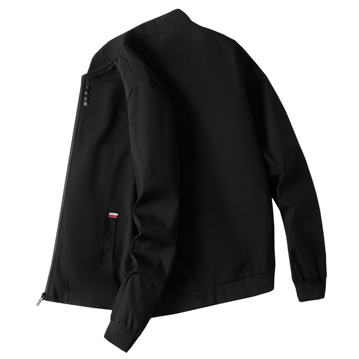Herren modische Freizeitjacke mit hohem Kragen und seitlichem Reißverschluss Drune