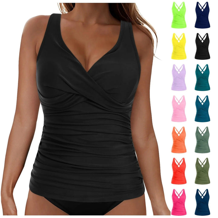 Damen Tankini-Oberteil mit raffiniertem Wickeldesign Drune