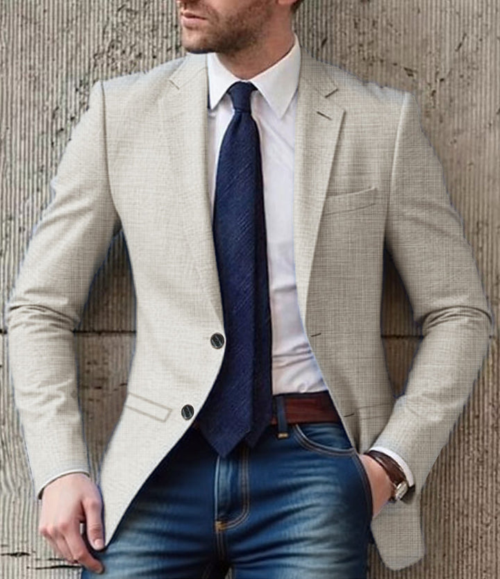 Herren eleganter und strukturierter Blazer mit modischen Details Drune