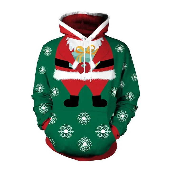 Damen Lustiger Kapuzenpullover mit Weihnachtsmotiv Drune
