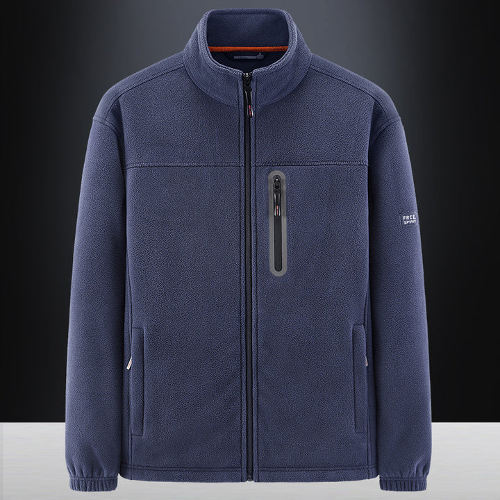 Herren Weiche Fleecejacke mit hohem Kragen Drune
