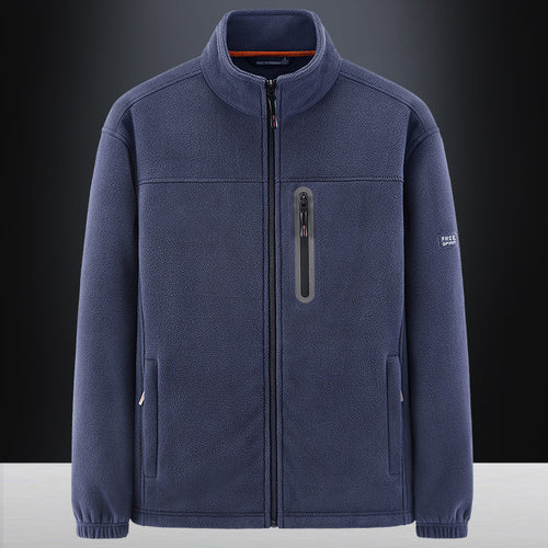 Herren Weiche Fleecejacke mit hohem Kragen Drune