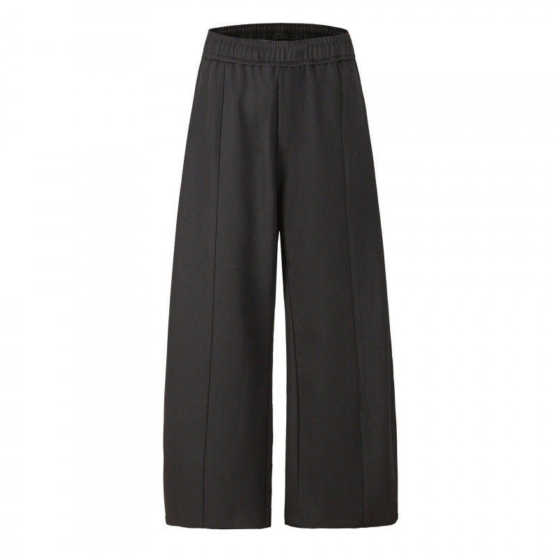 Damen Elegante Culotte-Hose mit weitem Bein, Bügelfalte und elastischem Komfortbund Drune
