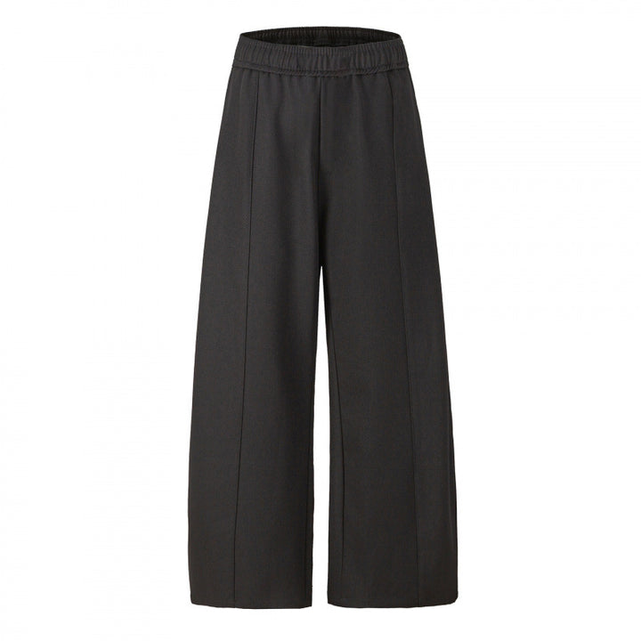 Damen Elegante Culotte-Hose mit weitem Bein, Bügelfalte und elastischem Komfortbund Drune