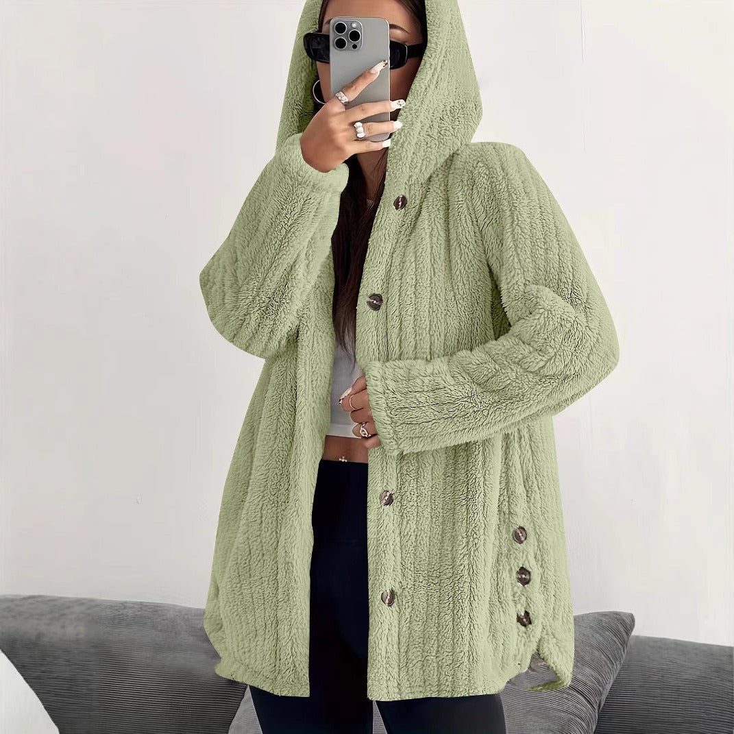 Damen Kapuzenjacke aus weichem Fleece Drune