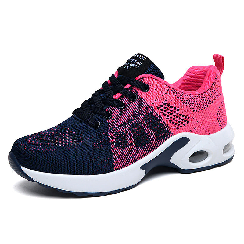 Damen atmungsaktive Strick-Sneaker mit Luftkammer-Zwischensohle und gepolstertem Einstieg Drune