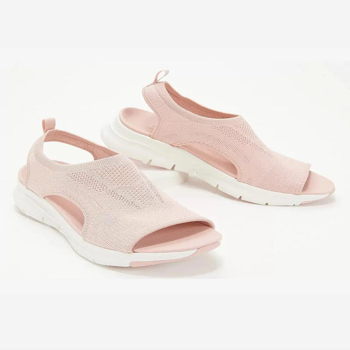Damen Komfortable Sandaletten mit atmungsaktiver Strickoberfläche und ergonomischem Fußbett Drune