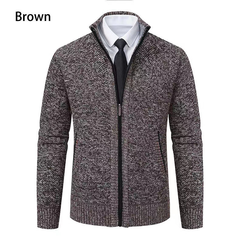 Herren modische Strickjacke mit Reißverschluss und praktischen Taschen Drune