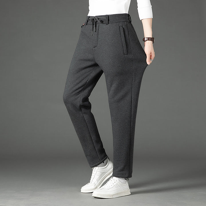 Herren Thermo-Jogginghose mit Teddyfutter, elastischem Bund und Reißverschlusstaschen Drune