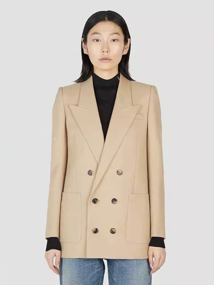 Damen Doppelt abgestimmter Blazer Drune