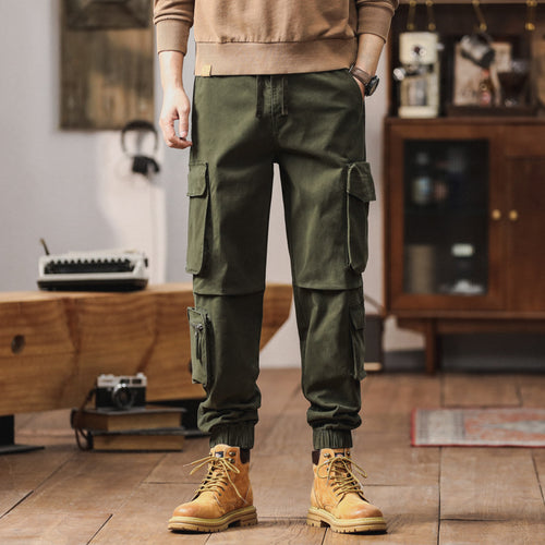 Herren Technische Cargo-Joggerhose mit Tunnelzugbund, Multifunktions‑Taschen und elastischen Beinabschlüssen Drune