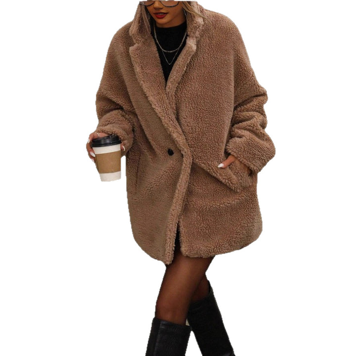 Damen Kuschel-Jacke aus Teddy-Material Drune