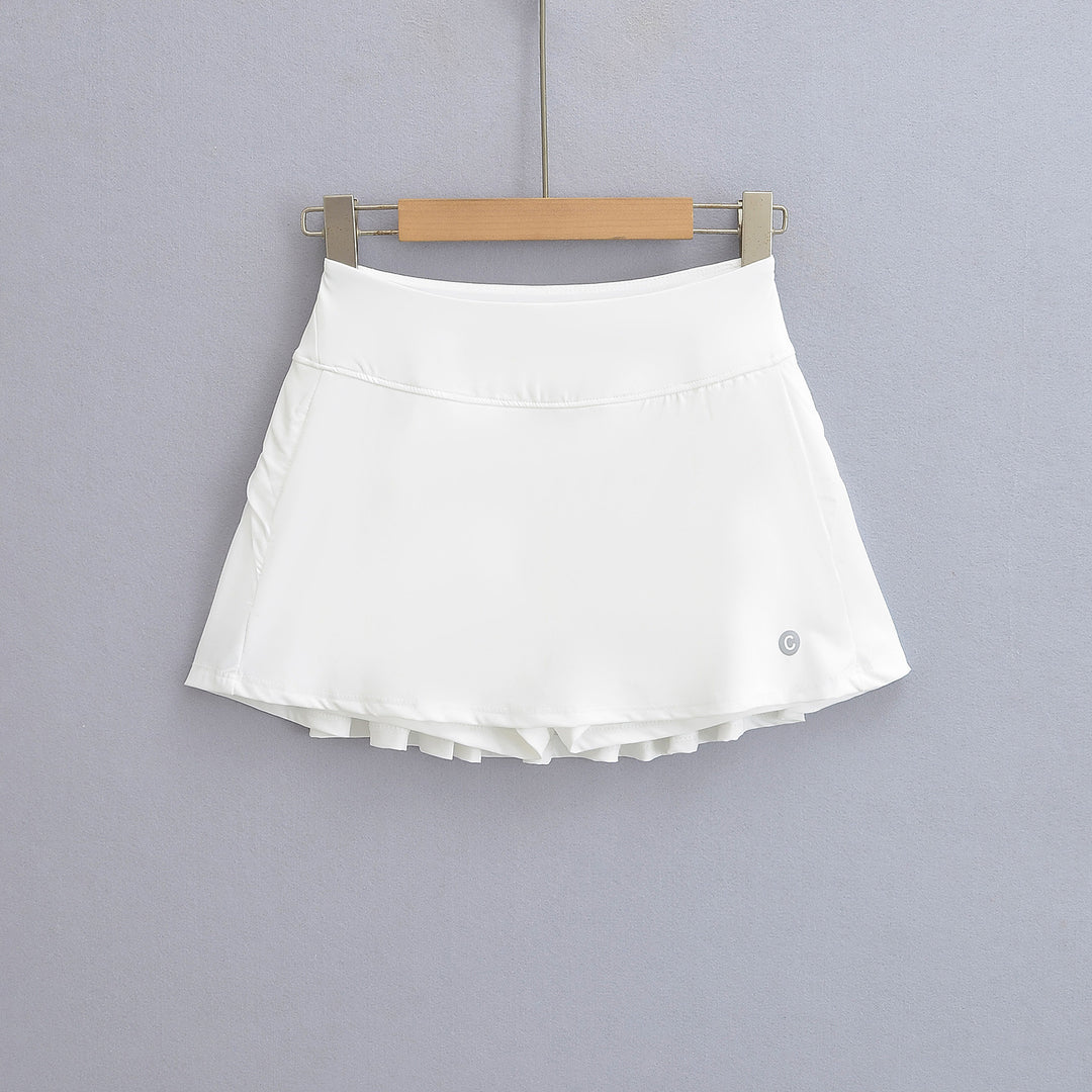 Damen Sportlicher Faltenrock mit integrierten Shorts Drune