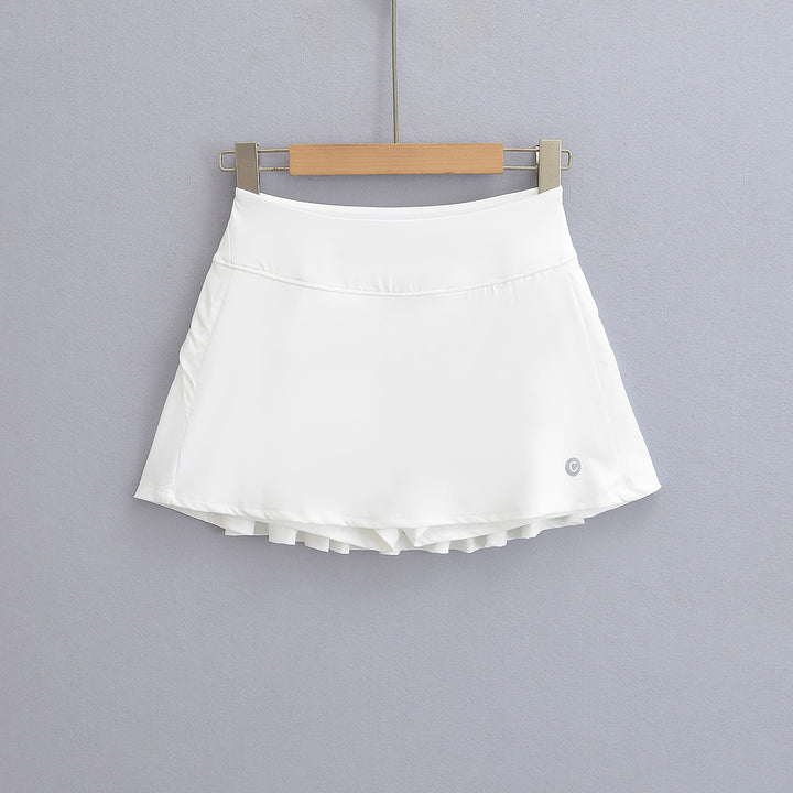 Damen Sportlicher Faltenrock mit integrierten Shorts Drune