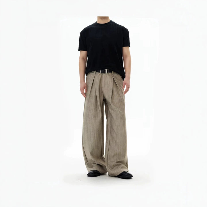Damen Elegante und weite Hochbundhose mit Plissee Drune