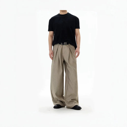 Damen Elegante und weite Hochbundhose mit Plissee Drune