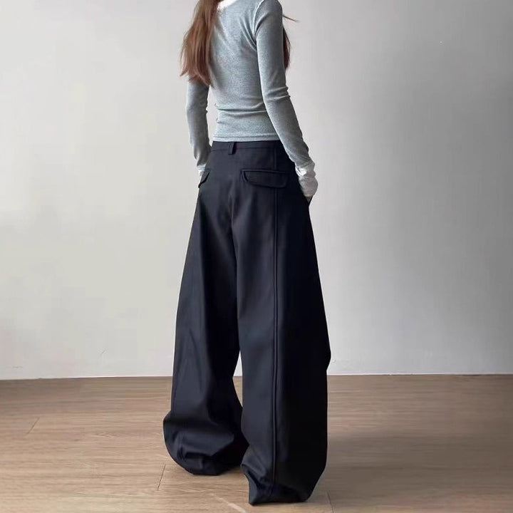 Damen Übergroße Stoffhose Drune