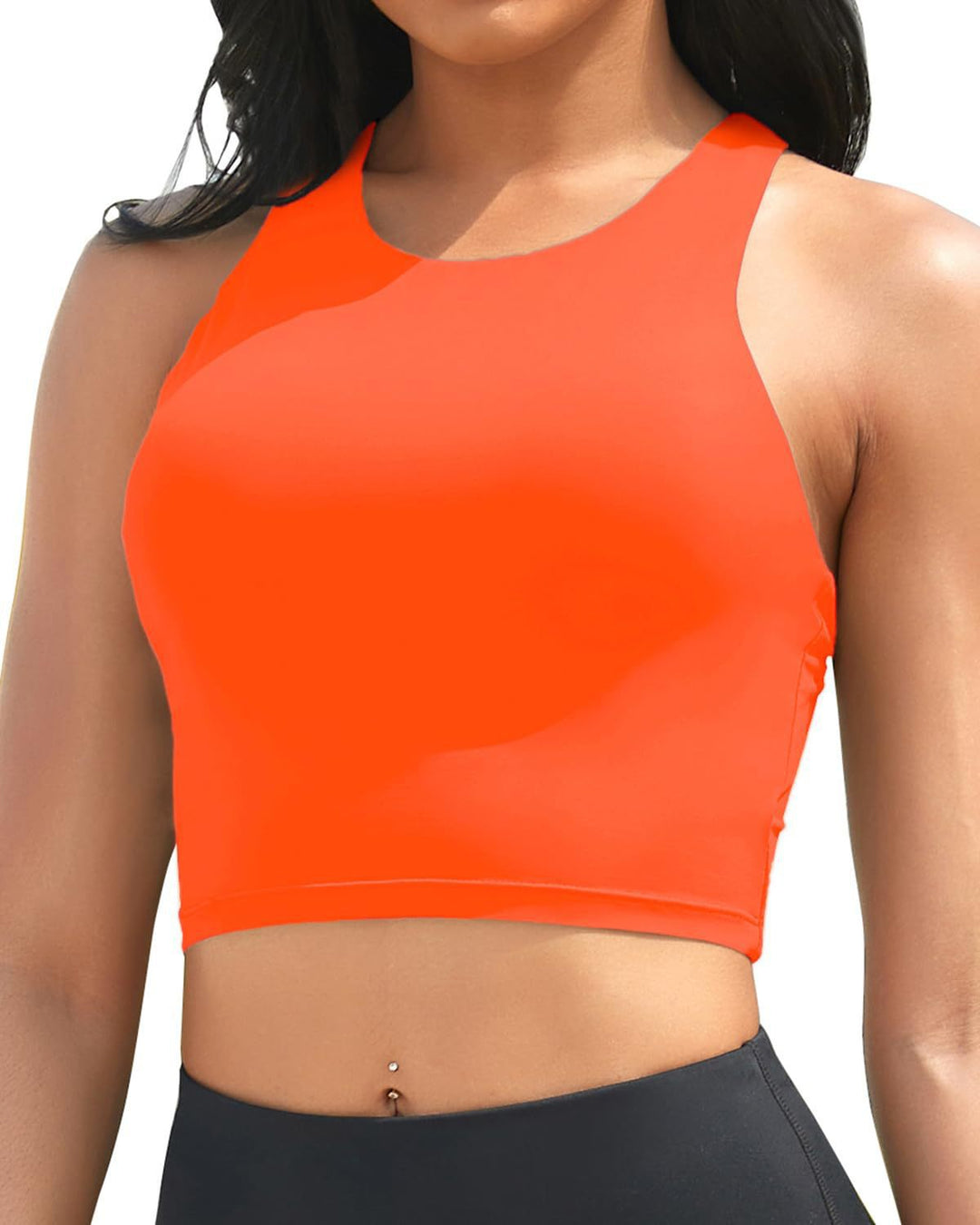 Damen Sportliches Crop-Top Drune