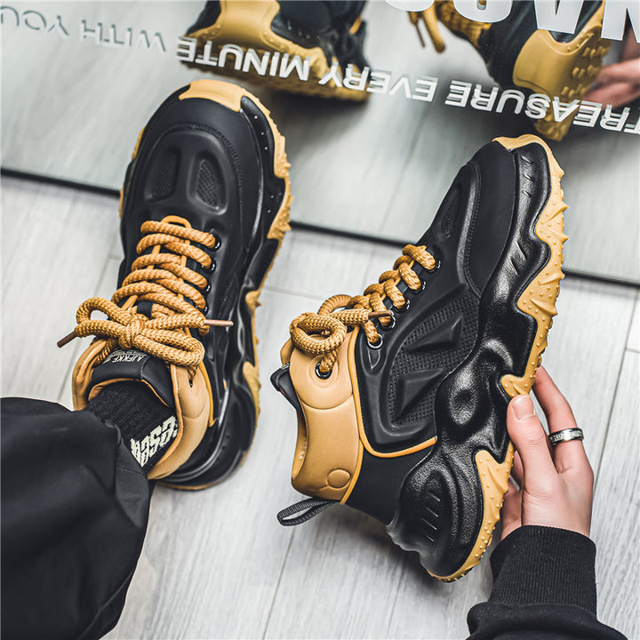 Herren urbane High-Top Tech-Chunky Sneaker mit griffiger Trailsohle und gepolstertem Knöchelkragen Drune