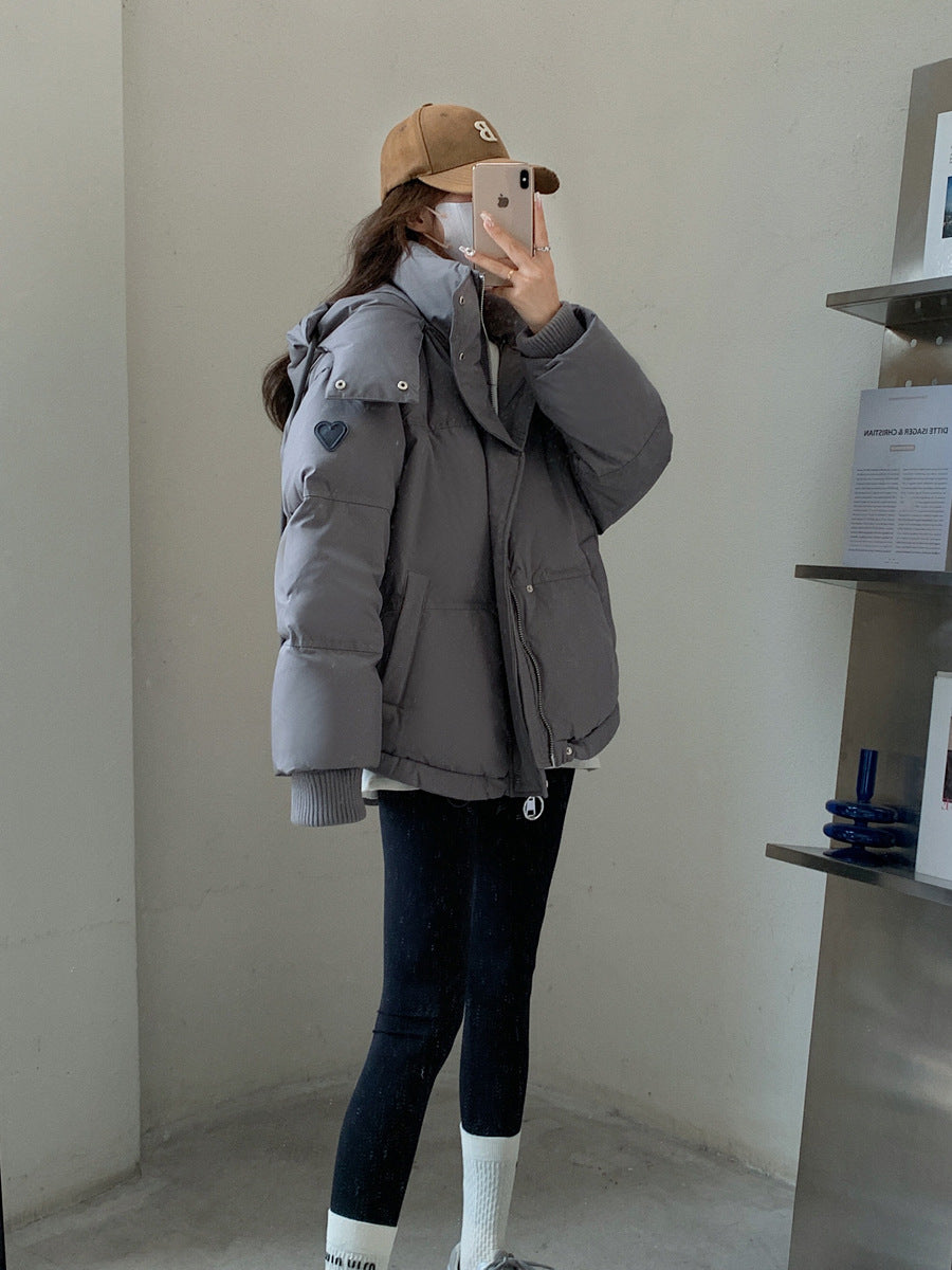 Damen Wattierte Winterjacke mit großzügigem Schnitt und hohem Kragen Drune