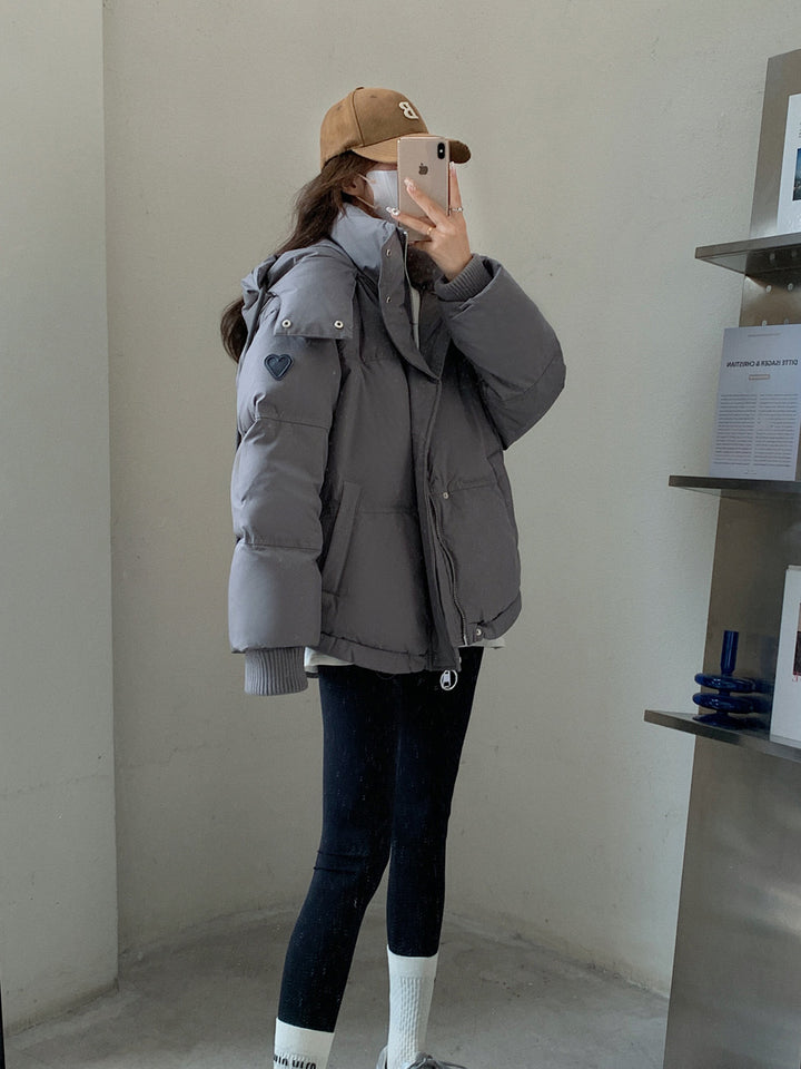 Damen Wattierte Winterjacke mit großzügigem Schnitt und hohem Kragen Drune